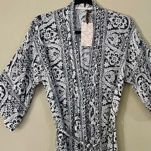Novella Royale | Jane Robe / Kimono in Vanilla Bordeaux, Sz S ♥ NWT